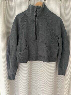 lululemon Half Zip Cropped Scuba Funnel Neck Sweater